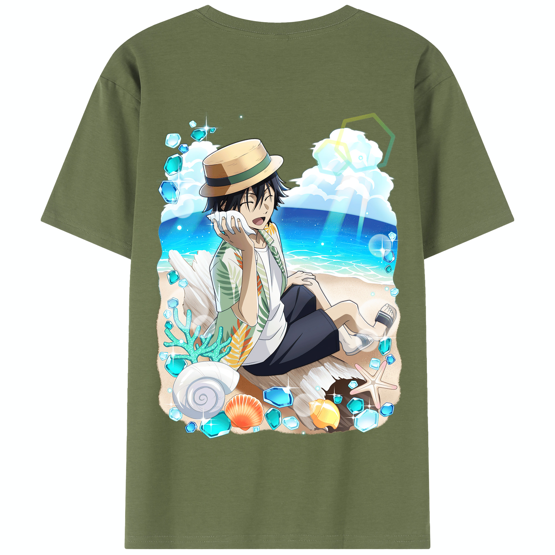 （画像用） 文豪ストレイドッグス Bungo Stray Dogs 綿100％半袖Tシャツ（背面プリント）